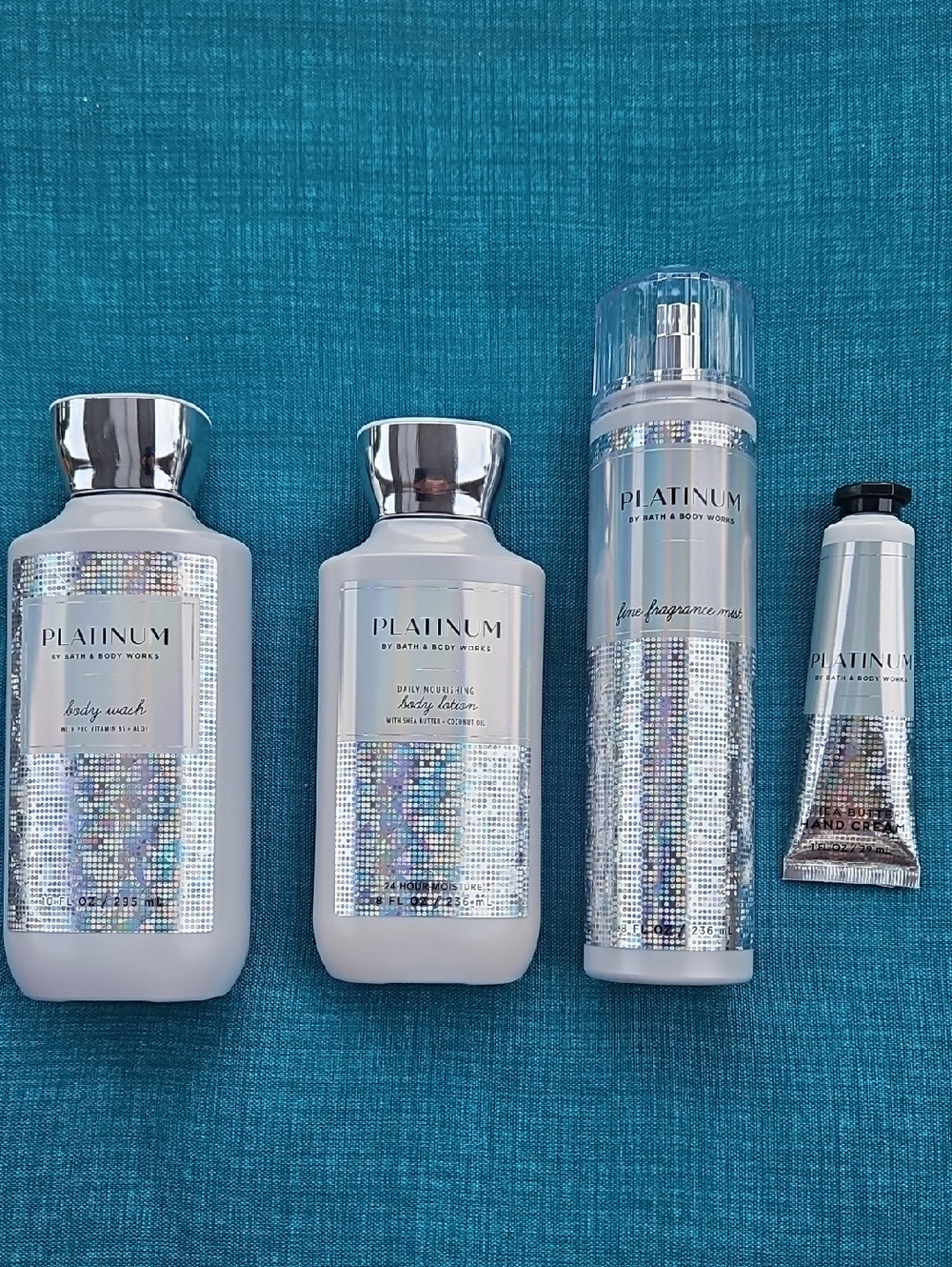 Bath & Body Works Platinum Body Wash & Care Set - Silver